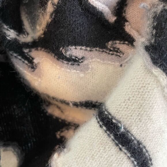 VTG Richard and Company Leaf Print Fuzzy Sweater || SZ L - Picture 5 of 8